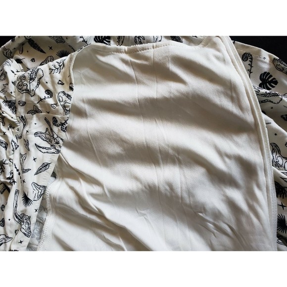 Hot Topic DRESS Size 2 XXL NWOT DINOSAUR FOSSIL Foliage EMPIRE MIDI Tie Front - Picture 4 of 9